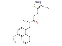 N-[(8-methoxy-5-quinolinyl)methyl]-N-methyl-3-(4-methyl-1,3-thiazol-5-yl)propanamide