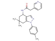 N-[6,6-dimethyl-1-(4-methylphenyl)-4,5,6,7-tetrahydro-1H-indazol-4-yl]-2-(3-pyridinyl)acetamide