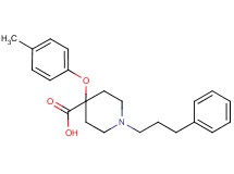 4-(4-methylphenoxy)-1-(3-phenylpropyl)piperidine-4-carboxylic acid