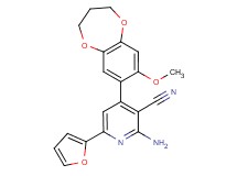 2-amino-6-(2-furyl)-4-(8-methoxy-3,4-dihydro-2H-1,5-benzodioxepin-7-yl)nicotinonitrile