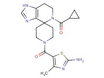 5-{[5-(cyclopropylcarbonyl)-1,5,6,7-tetrahydro-1'H-spiro[imidazo[4,5-c]pyridine-4,4'-piperidin]-1'-yl]carbonyl}-4-methyl-1,3-thiazol-2-amine