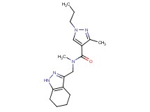N,3-dimethyl-1-propyl-N-(4,5,6,7-tetrahydro-1H-indazol-3-ylmethyl)-1H-pyrazole-4-carboxamide