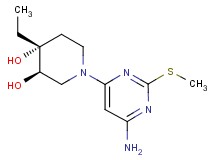 (3R*,4R*)-1-[6-amino-2-(methylthio)pyrimidin-4-yl]-4-ethylpiperidine-3,4-diol