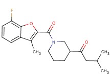 1-{1-[(7-fluoro-3-methyl-1-benzofuran-2-yl)carbonyl]-3-piperidinyl}-3-methyl-1-butanone