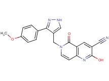 2-hydroxy-6-{[3-(4-methoxyphenyl)-1H-pyrazol-4-yl]methyl}-5-oxo-5,6-dihydro-1,6-naphthyridine-3-carbonitrile