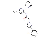 2-[3-(2-fluorophenyl)-1H-pyrazol-1-yl]-N-(3-methyl-1-pyridin-2-yl-1H-pyrazol-5-yl)acetamide