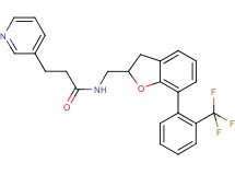 3-(3-pyridinyl)-N-({7-[2-(trifluoromethyl)phenyl]-2,3-dihydro-1-benzofuran-2-yl}methyl)propanamide