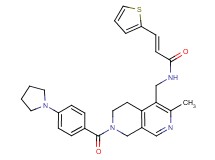 (2E)-N-({3-methyl-7-[4-(1-pyrrolidinyl)benzoyl]-5,6,7,8-tetrahydro-2,7-naphthyridin-4-yl}methyl)-3-(2-thienyl)acrylamide
