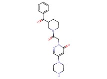 2-[2-(3-benzoyl-1-piperidinyl)-2-oxoethyl]-5-(1-piperazinyl)-3(2H)-pyridazinone trifluoroacetate