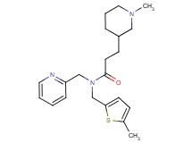 3-(1-methyl-3-piperidinyl)-N-[(5-methyl-2-thienyl)methyl]-N-(2-pyridinylmethyl)propanamide