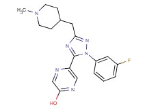 5-{1-(3-fluorophenyl)-3-[(1-methylpiperidin-4-yl)methyl]-1H-1,2,4-triazol-5-yl}pyrazin-2-ol