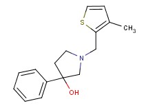 1-[(3-methyl-2-thienyl)methyl]-3-phenyl-3-pyrrolidinol trifluoroacetate (salt)