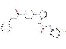 N-(3-fluorophenyl)-N'-(1-{1-[3-(2-pyridinyl)propanoyl]-4-piperidinyl}-1H-pyrazol-5-yl)urea
