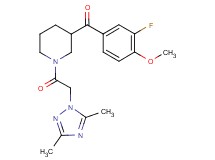 {1-[(3,5-dimethyl-1H-1,2,4-triazol-1-yl)acetyl]-3-piperidinyl}(3-fluoro-4-methoxyphenyl)methanone