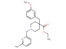 ethyl 4-(3-methoxybenzyl)-1-[(6-methyl-2-pyridinyl)methyl]-4-piperidinecarboxylate