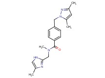 4-[(3,5-dimethyl-1H-pyrazol-1-yl)methyl]-N-methyl-N-[(4-methyl-1H-imidazol-2-yl)methyl]benzamide