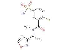 5-(aminosulfonyl)-2-fluoro-N-[1-(3-isoxazolyl)ethyl]-N-methylbenzamide