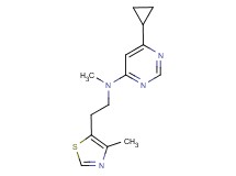 6-cyclopropyl-N-methyl-N-[2-(4-methyl-1,3-thiazol-5-yl)ethyl]pyrimidin-4-amine