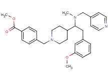 methyl 4-[(4-{2-(3-methoxyphenyl)-1-[methyl(4-pyridinylmethyl)amino]ethyl}-1-piperidinyl)methyl]benzoate