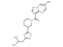 3-{[3-(3-isobutyl-1,2,4-oxadiazol-5-yl)piperidin-1-yl]carbonyl}-6-methylpyrazolo[1,5-a]pyrimidine