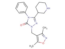 2-[(3,5-dimethyl-4-isoxazolyl)methyl]-4-phenyl-5-(3-piperidinyl)-2,4-dihydro-3H-1,2,4-triazol-3-one hydrochloride