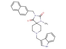 8-(1H-indol-3-ylmethyl)-1-methyl-3-(2-naphthylmethyl)-1,3,8-triazaspiro[4.5]decane-2,4-dione