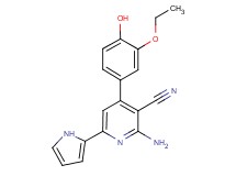 2-amino-4-(3-ethoxy-4-hydroxyphenyl)-6-(1H-pyrrol-2-yl)nicotinonitrile