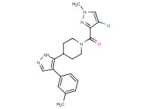 1-[(4-chloro-1-methyl-1H-pyrazol-3-yl)carbonyl]-4-[4-(3-methylphenyl)-1H-pyrazol-5-yl]piperidine