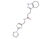 N-[(2-pyrrolidin-1-yl-1,3-thiazol-4-yl)methyl]-3-(4,5,6,7-tetrahydro-1H-indazol-3-yl)propanamide
