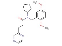 N-cyclopentyl-N-(2,5-dimethoxybenzyl)-3-pyrazin-2-ylpropanamide