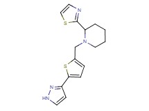 1-{[5-(1H-pyrazol-3-yl)-2-thienyl]methyl}-2-(1,3-thiazol-2-yl)piperidine