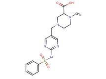 1-methyl-4-({2-[(phenylsulfonyl)amino]pyrimidin-5-yl}methyl)piperazine-2-carboxylic acid