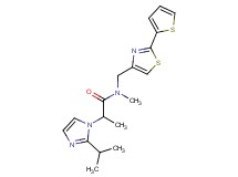 2-(2-isopropyl-1H-imidazol-1-yl)-N-methyl-N-{[2-(2-thienyl)-1,3-thiazol-4-yl]methyl}propanamide