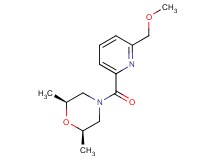 (2R*,6S*)-4-{[6-(methoxymethyl)pyridin-2-yl]carbonyl}-2,6-dimethylmorpholine
