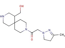 {9-[(3-methyl-4,5-dihydro-1H-pyrazol-1-yl)acetyl]-3,9-diazaspiro[5.5]undec-1-yl}methanol hydrochloride