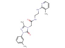 2-[3-methyl-1-(3-methylphenyl)-5-oxo-1,5-dihydro-4H-1,2,4-triazol-4-yl]-N-{2-[(3-methyl-2-pyridinyl)amino]ethyl}acetamide