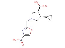 2-{[(3S*,4S*)-3-carboxy-4-cyclopropylpyrrolidin-1-yl]methyl}-1,3-oxazole-4-carboxylic acid