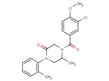 4-(3-chloro-4-methoxybenzoyl)-5-methyl-1-(2-methylphenyl)-2-piperazinone