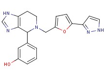 3-(5-{[5-(1H-pyrazol-3-yl)-2-furyl]methyl}-4,5,6,7-tetrahydro-1H-imidazo[4,5-c]pyridin-4-yl)phenol