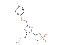 1-(1,1-dioxidotetrahydro-3-thienyl)-3-[(4-fluorophenoxy)methyl]-5-[(methylthio)methyl]-1H-1,2,4-triazole