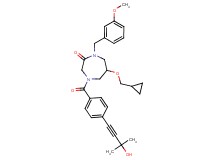 6-(cyclopropylmethoxy)-4-[4-(3-hydroxy-3-methyl-1-butyn-1-yl)benzoyl]-1-(3-methoxybenzyl)-1,4-diazepan-2-one
