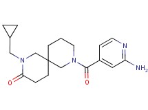 8-(2-aminoisonicotinoyl)-2-(cyclopropylmethyl)-2,8-diazaspiro[5.5]undecan-3-one