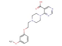 4-{4-[2-(3-methoxyphenoxy)ethyl]piperazin-1-yl}pyrimidine-5-carboxylic acid