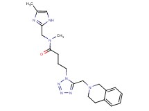 4-[5-(3,4-dihydro-2(1H)-isoquinolinylmethyl)-1H-tetrazol-1-yl]-N-methyl-N-[(4-methyl-1H-imidazol-2-yl)methyl]butanamide