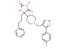 5-(1-{[3-(4-fluorophenyl)-1H-pyrazol-4-yl]methyl}-4-piperidinyl)-5-(3-phenylpropyl)-2,4-imidazolidinedione
