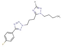 2-[3-(1-butyl-1H-1,2,4-triazol-5-yl)propyl]-5-(4-fluorophenyl)-2H-tetrazole