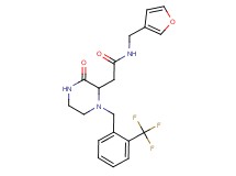 N-(3-furylmethyl)-2-{3-oxo-1-[2-(trifluoromethyl)benzyl]-2-piperazinyl}acetamide