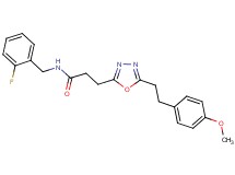 N-(2-fluorobenzyl)-3-{5-[2-(4-methoxyphenyl)ethyl]-1,3,4-oxadiazol-2-yl}propanamide