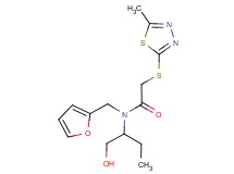 N-(2-furylmethyl)-N-[1-(hydroxymethyl)propyl]-2-[(5-methyl-1,3,4-thiadiazol-2-yl)thio]acetamide