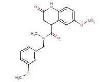 6-methoxy-N-methyl-N-[3-(methylthio)benzyl]-2-oxo-1,2,3,4-tetrahydro-4-quinolinecarboxamide